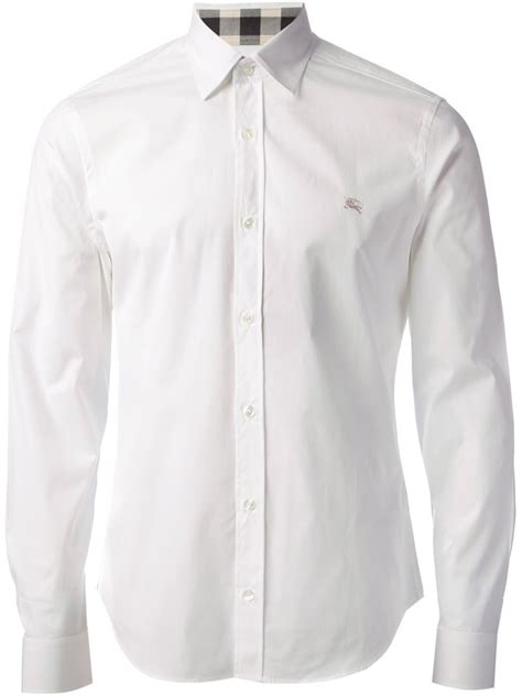 burberry white collar t shirt|burberry flannel shirt men's.